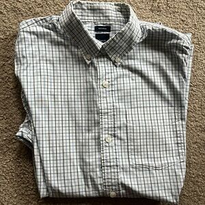 Gaps Kids XXL long Sleeve dress shirt.  White with blue pattern.